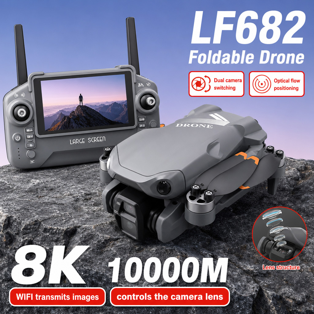 Drone Camera Professional - Дрон для аэрофотосъемки LF682 с двумя